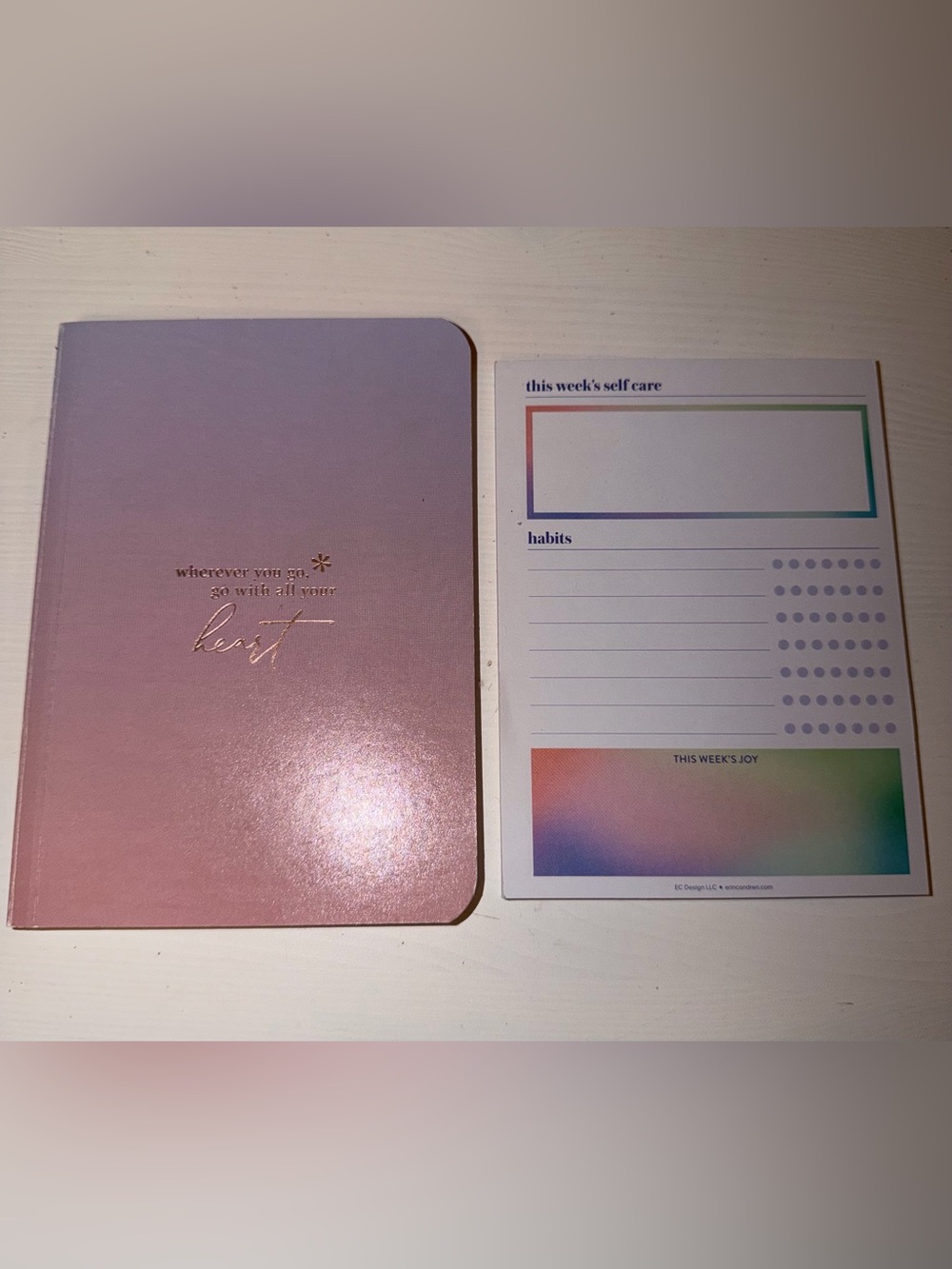 Erin Condren Journal & Self-Care Notepad Set